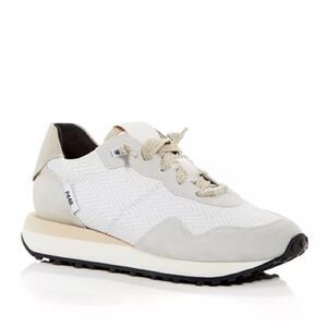 P448 Cancun Low Top Sneakers Rafia Leather & Suede Leather Retro Made in Italy